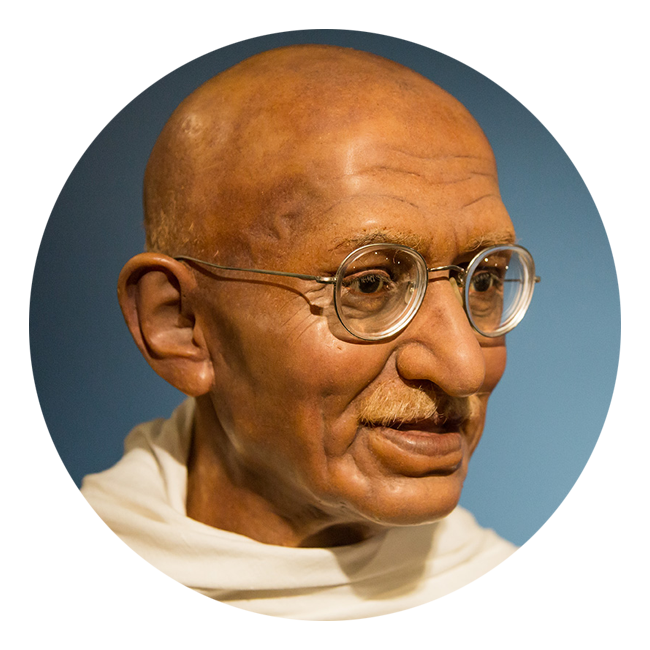 Ghandi-round Mahatma Gandhi on Homeopathy